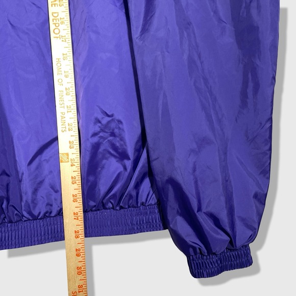 Adidas Windbreaker Jacket Mens Medium Purple Sporty Track Retro Sporty - Picture 7 of 8